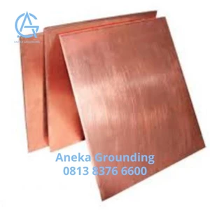 Copper Bonded Earth Plate Ukuran 500x500x3 mm
