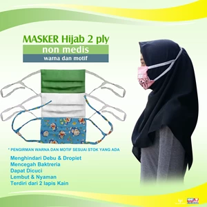 Masker Hijab 2 Ply Non Medis
