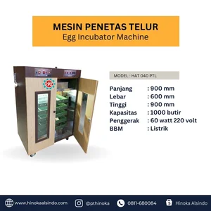 Mesin Penetas Telur Hinoka 1000 Butir 60 Watt 220 Volt