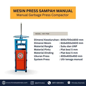 Mesin Press Sampah Kardus Manual