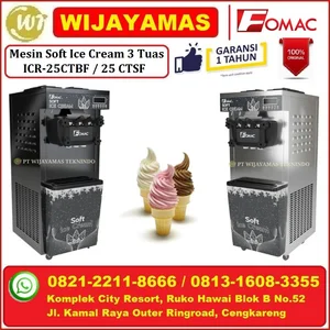 ICR-25CTBF/CTSF Soft ice Cream Machine FOMAC Mesin Pembuat Es Krim Soft 3 Tuas 