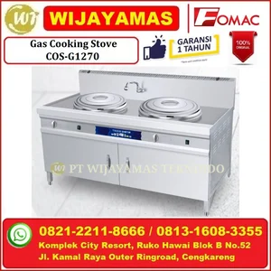 Kompor Gas Komersial 2 tungku 100L Liter COS-G1270 Gas Cooking Stove FOMAC MBG - Makan Bergizi Gratis