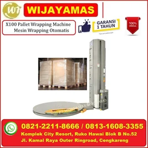 Mesin Pengemas Otomatis Mesin Wrapping X100 Automatic Pallet Wrapping Machine