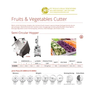 VC60MS Vegetable Cutter - Alat Pemotong Sayuran - Mesin Pemotong buah dan sayuran MBG - Makan Bergizi gratis
