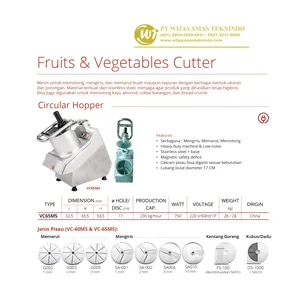 VC65MS Vegetable Cutter - Alat Pemotong Sayuran - Mesin Pemotong buah dan sayuran MBG - Makan Bergizi gratis