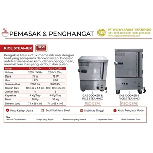 RSC-GZF6 MESIN PENANAK NASI - Rice Steamer - Rice Steaming cabinet 6 Tray MBG - MAKAN BERGIZI GRATIS