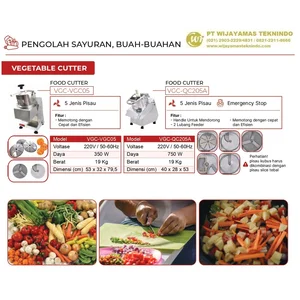 VGC-QC205A Vegetable Cutter - Alat Pemotong Sayuran - Mesin Pemotong buah dan sayuran MBG - Makan Bergizi gratis