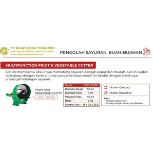 VGC-H1368 Vegetable Cutter - Alat Pemotong Sayuran - Mesin Pemotong buah dan sayuran MBG - Makan Bergizi gratis
