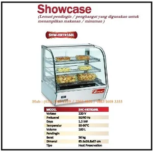 Lemari Pendingin atau Penghangat Makanan/Showcase SHW-HRTR160L Mesin Makanan dan Minuman Cepat Saji
