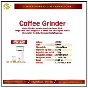 Mesin Penggiling Biji Kopi / Coffee Grinder COG-18-080 Mesin Makanan dan Minuman Cepat Saji