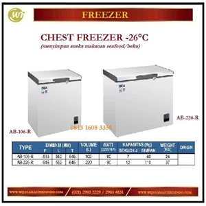 Mesin Pembeku / Lemari Pendingin Chest Freezer AB-106-R / AB-226-R Mesin Makanan dan Minuman Cepat Saji