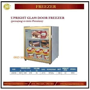 Pemajang Es krim / Upright Glass Door Freezer LSD-55 Mesin Makanan dan Minuman Cepat Saji