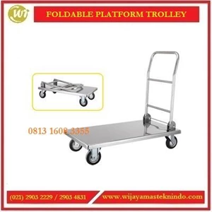 Troli Barang Pengangkut Barang / Foldable Platform Trolley FPT-300 / FPT-500 Dengan Roda Troli