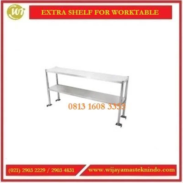 Rak Dapur Stainless Tambahan yang dipasang diatas meja / Extra Shelf For Worktable EWT-10 / EWT-12 / EWT-15 / EWT-18 / EWT-20 Table Top Self