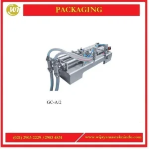 Mesin Pengisian Produk Cair Liquid Semi-Automatic Seperti Minyak / Syrup GC-A/2 2 nozzle Semi automatic liquid filler machine