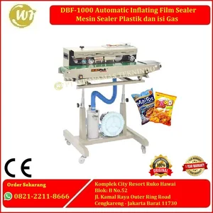 Mesin Seal Kemasan Plastik Dengan Isi Gas Blower DBF1000 - Automatic Inflating Film Sealer Plastik DBF-1000