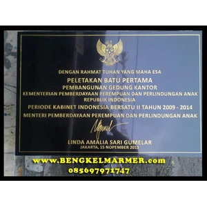www.BENGKELMARMER.com Prasasti Peresmian Marmer Granit Jawa Sumatera Bali