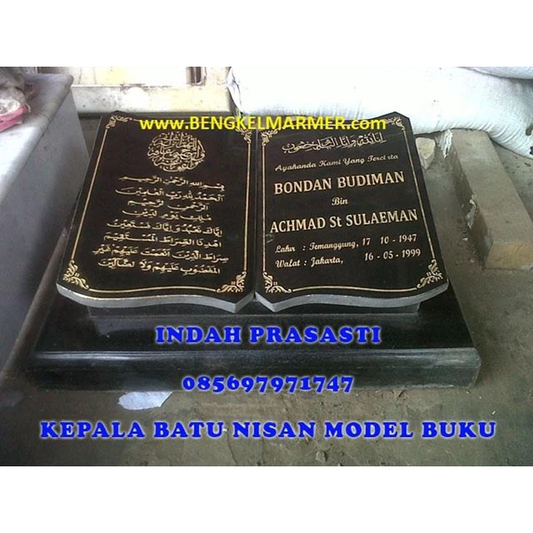 www.bengkelmarmer.com Batu Nisan dan Monumen Plakat Prasasti Pemakaman Kuburan  Jakarta Selatan