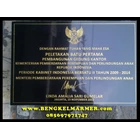 www.bengkelmarmer.com Batu Prasasti Plakat Peresmian Presiden Kementerian Jakarta Selatan 2