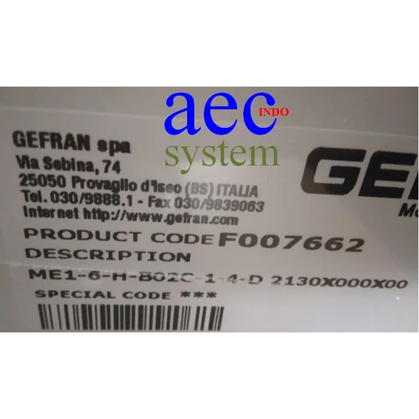  Boom Lift ME1 Seri AEC Indo System Pegadungan Jakarta Barat GEFRAN Indonesia
