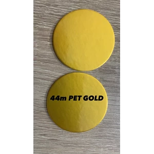 Segel Kemasan Aluminium Foil Ukuran 44mm PET GOLD