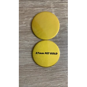Segel Kemasan Aluminium Foil 27mm PET GOLD