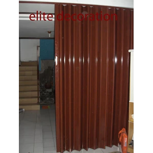 Folding Gate Pvc Onna Door Brown Color