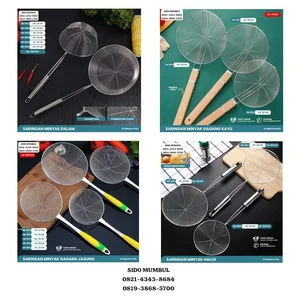 Saringan Minyak Goreng Terusan Kayu Stainless Steel