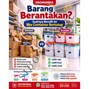 Container Storage Box Roda Plastik