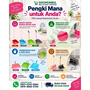 Sekrop Sampah Tangkai Serok Tangan Plastik