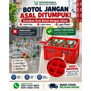 Keranjang Krat Botol Plastik Isi 24
