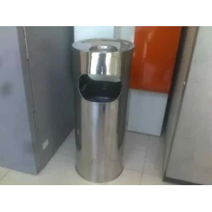 Tong Tempat Sampah Dust Bin Standing Ashtray Stainless Steel