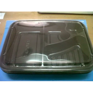 Disposable Bento Box Kotak Makan Sekat Mika Sekali Pakai