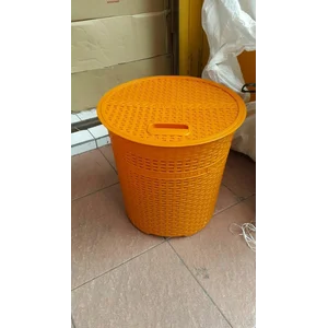 Keranjang Baju Laundry Basket Plastik Anyaman