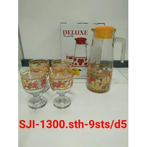 Gelas Pitcher Toples Set Kaca Suguhan Sajian Lebaran