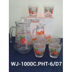 Gelas Pitcher Toples Set Kaca Suguhan Sajian Lebaran