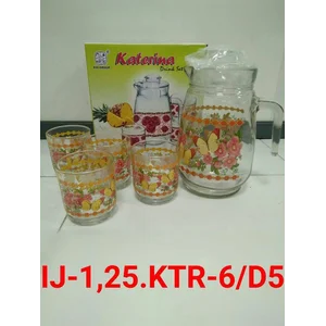 Gelas Pitcher Toples Set Kaca Suguhan Sajian Lebaran