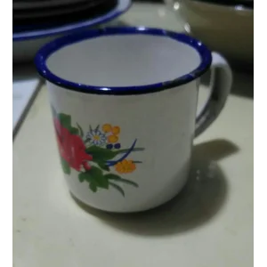 Mug Enamel Polos Kembang Promosi Souvenir