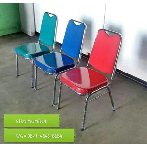 Kursi Tamu Restoran Susun Sandar Stainless Steel