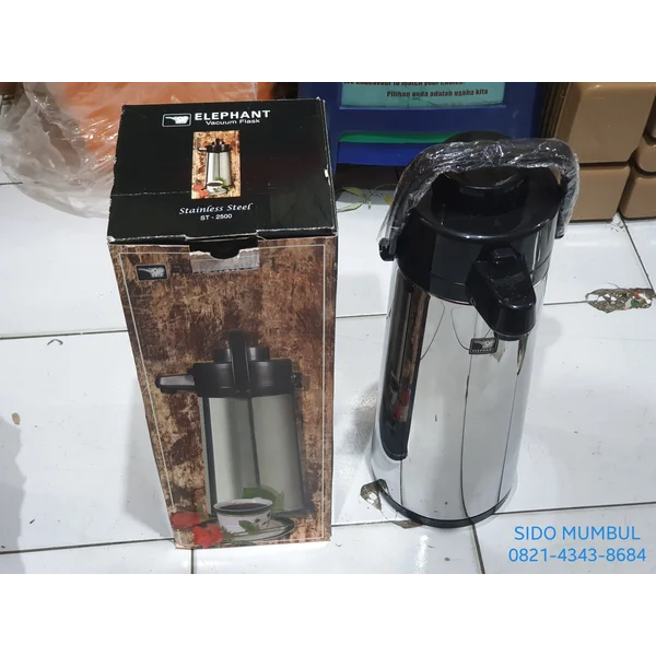 Thermos Pencet Airpot Stainless Steel Elephant