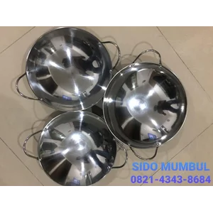 Wajan Masak Goreng Stainless Steel Anti Karat
