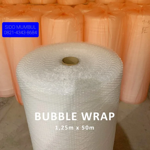Bubble Wrap Pembungkus Packing Bening dan Hitam 125cm x 50 Meter