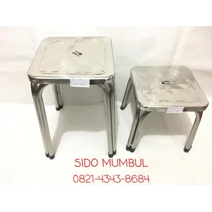 Kursi Tinggi Segi Stainless Steel