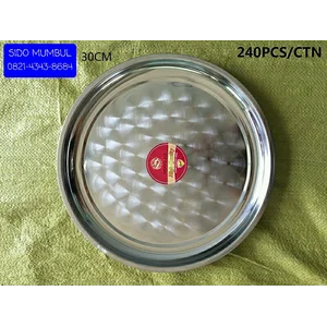 Baki Nampan Bulat Saji Stainless Steel