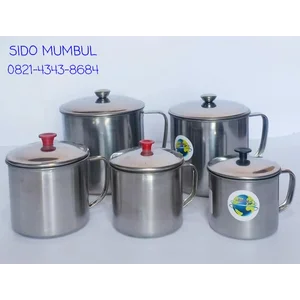 Cangkir Mug Tutup Stainless Steel