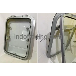 Jendela Kaca Kapal Bahan Alumunium tebal kaca 8 mm