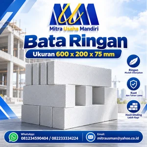 Bata Ringan Ukuran 600 x 200 x 75 mm