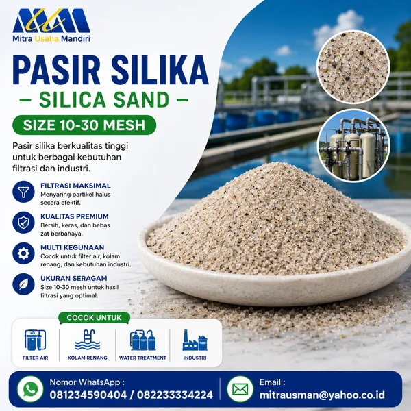Pasir Silika - Silica Sand Size 10-30 Mesh