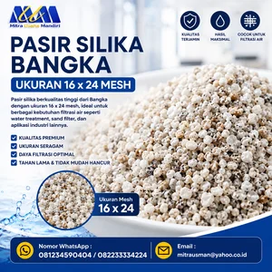 Pasir Silika Bangka Ukuran 16 x 24 mesh