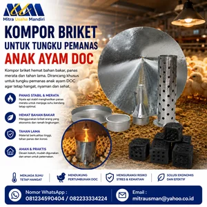 KOMPOR BRIKET UNTUK TUNGKU PEMANAS ANAK AYAM DOC